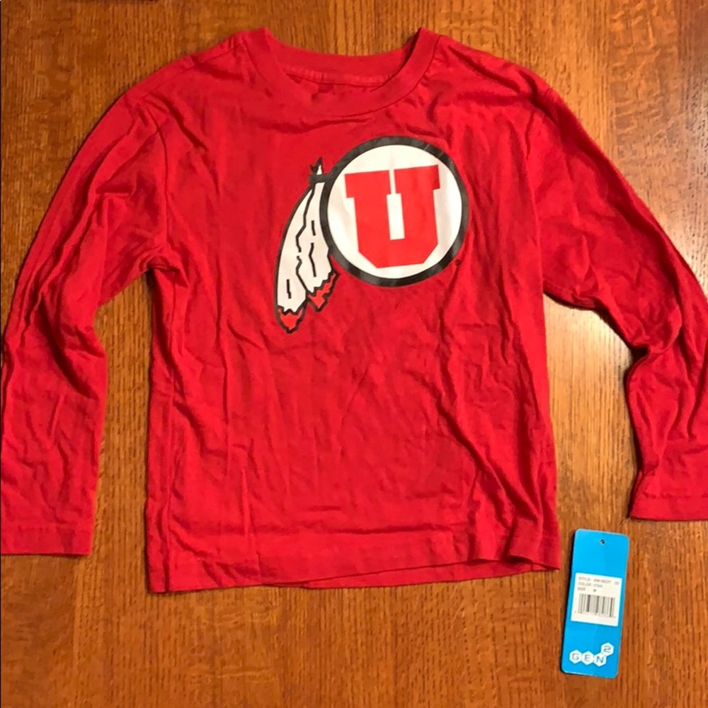 NWT 5/6 long sleeve university of utah t shirt